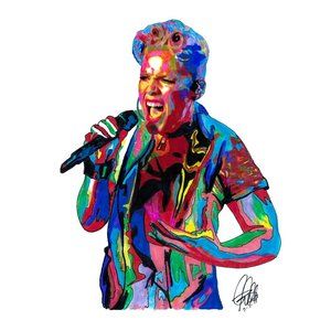 Pink Singer Rock Pop Music Poster Print Wall Art 18x24